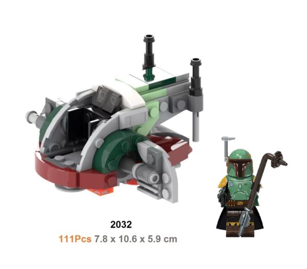 Star Wars Mini Boba Fett Slave 1 Minifigure 111 pieces lego compatible MOC2032