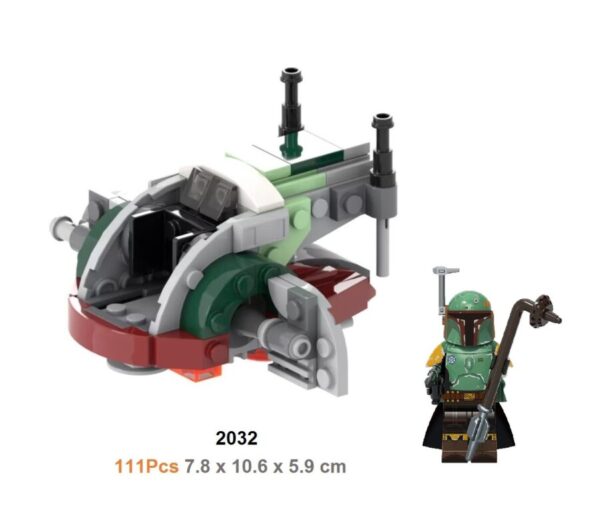 Star Wars Mini Boba Fett Slave 1 Minifigure 111 pieces lego compatible MOC2032