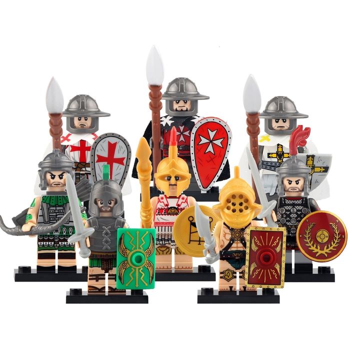 medieval military soldier lego-compatible minifigures