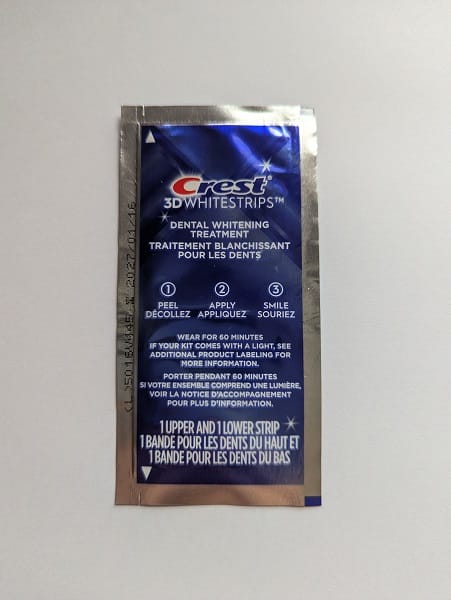 Crest 3D White Anti-Aging Teeth Whitening Strips, 14 strips 7 pouches, Level 18