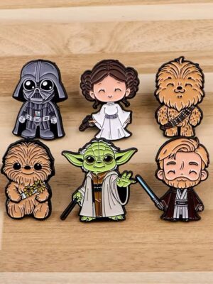 star wars enamel pin badge brooch bundle set 6-pack