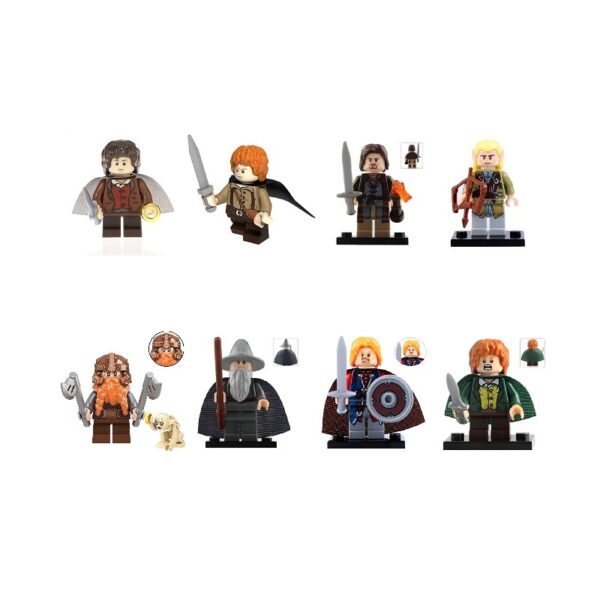 Lord of the Rings Fellowship of the Ring Minifigure Bundle 8-pack Lord of the Rings Fellowship of the Ring Minifigure Bundle 8-pack