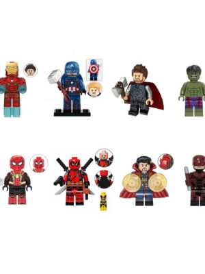 Marvel Super Heroes lego-compatible minifigure bundle 8-pack set