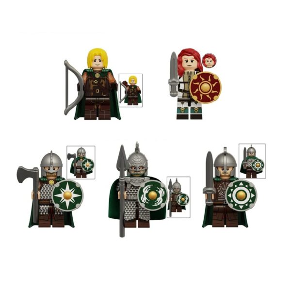 Lord of the Rings War of the Rohirrim lego-compatible minifigure 5-pack bundle set