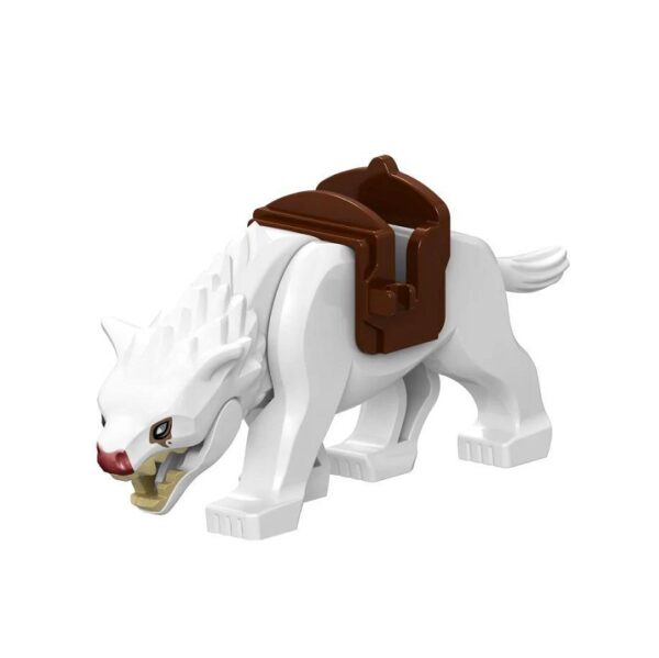 White Warg Wolf lord of the rings lego-compatible minifigure l083