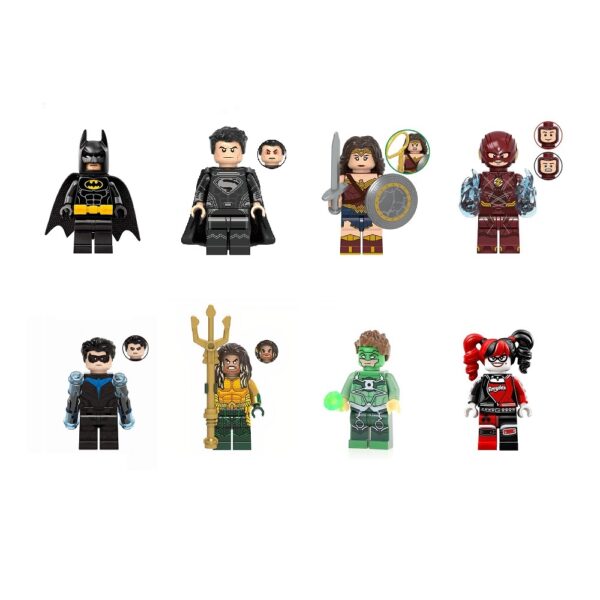 DC Comics Super Hero minifigure bundle 8-pack lego-compatible