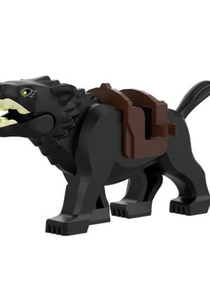 Black Warg Wolf lord of the rings lego-compatible minifigure H049