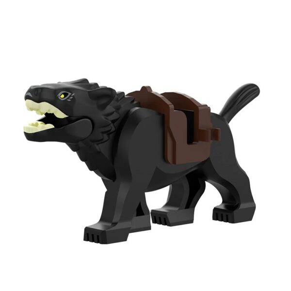 Black Warg Wolf lord of the rings lego-compatible minifigure H049