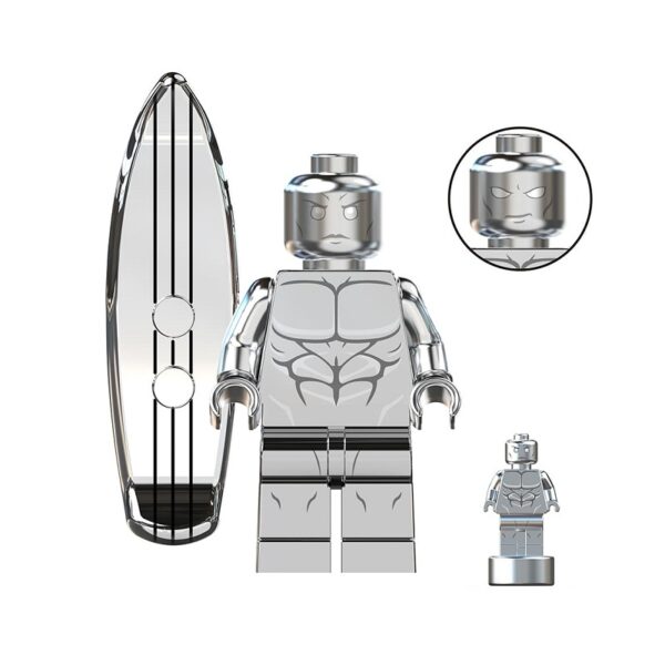 Silver Surfer Fantastic Four Marvel Minifigure TV1128 Silver Surfer Fantastic Four Marvel Minifigure TV1128