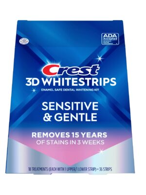 Crest 3D Whitestrips Sensitive & Gentle Teeth Whitening Strips – Level 7