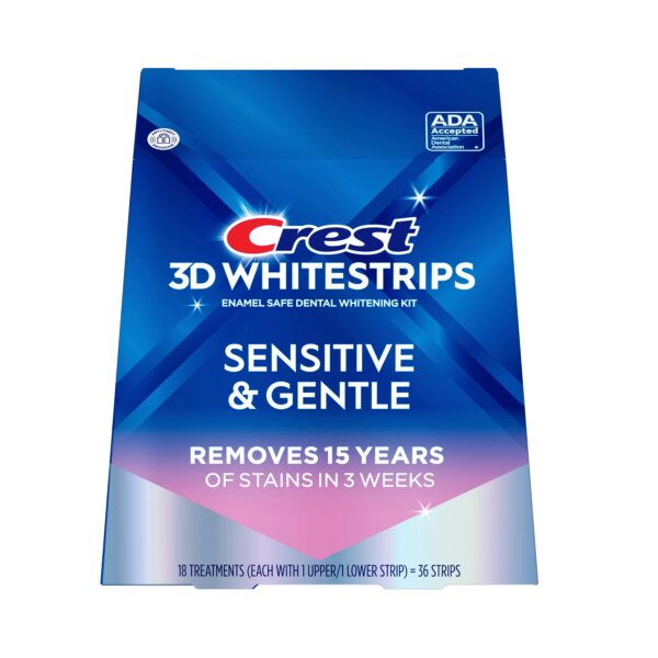 Crest 3D Whitestrips Sensitive & Gentle Teeth Whitening Strips – Level 7